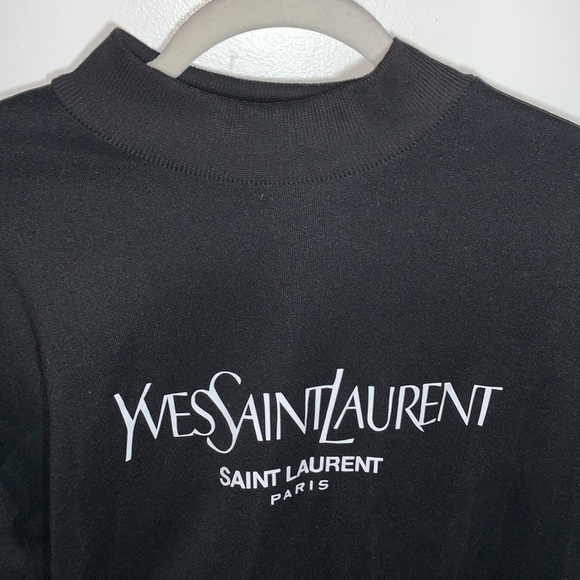 Black Mock Neck Sweat Shirt - Picture 2 of 4